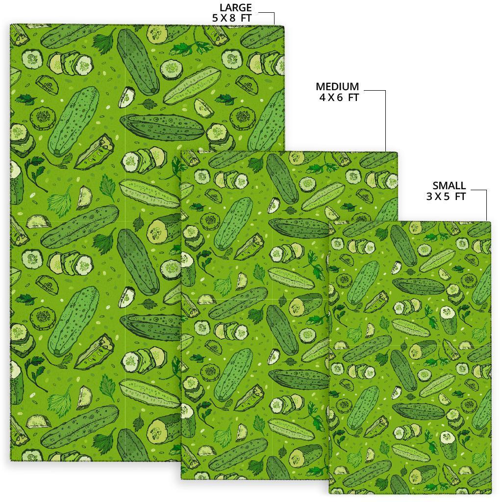 Pickle Cucumber Print Pattern Floor Mat-grizzshop