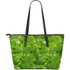 Pickle Cucumber Print Pattern Leather Tote Bag-grizzshop