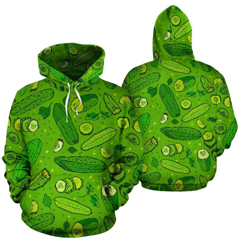 Pickle Cucumber Print Pattern Men Women Pullover Hoodie-grizzshop