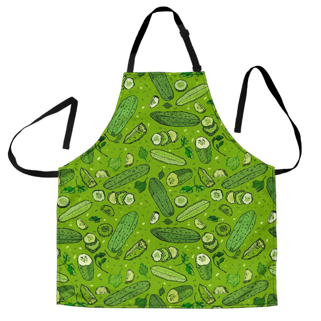 Pickle Cucumber Print Pattern Men's Apron-grizzshop