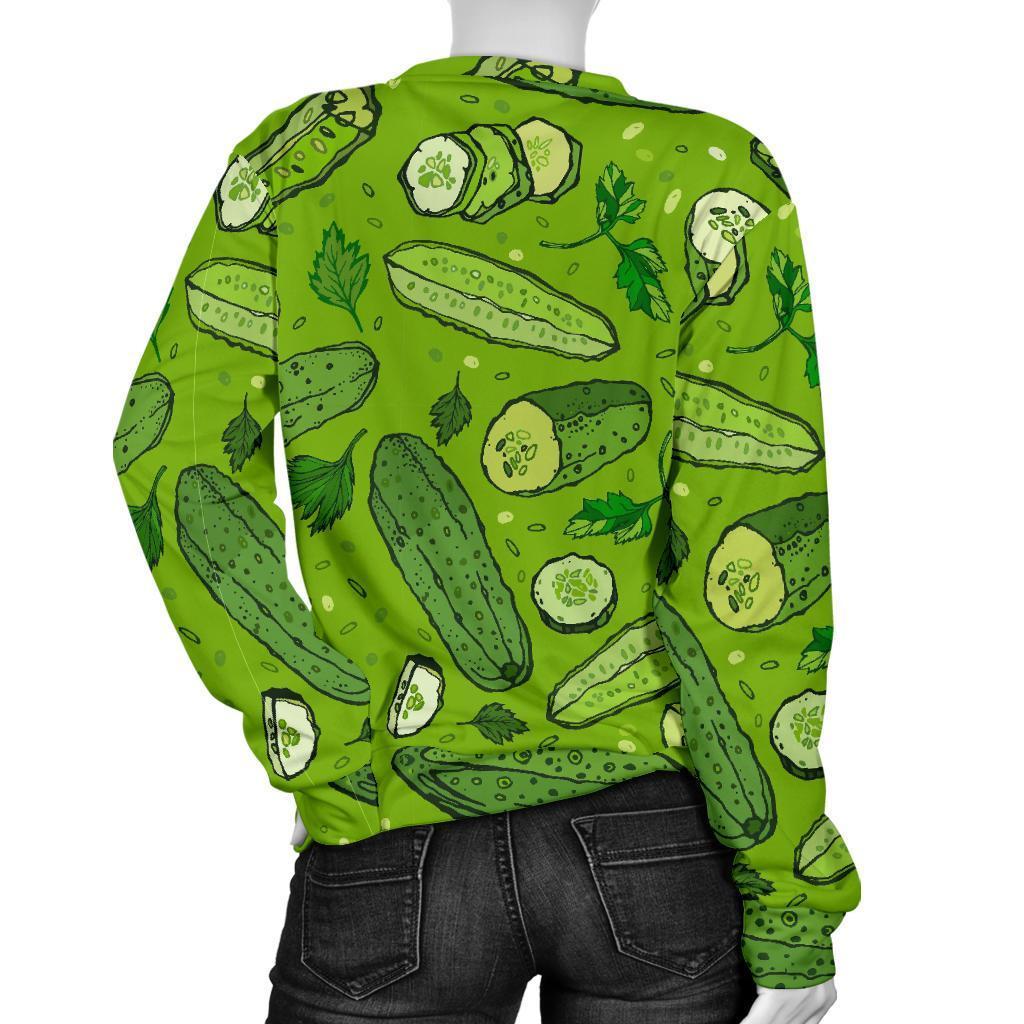 Pickle Cucumber Print Pattern Women's Sweatshirt-grizzshop