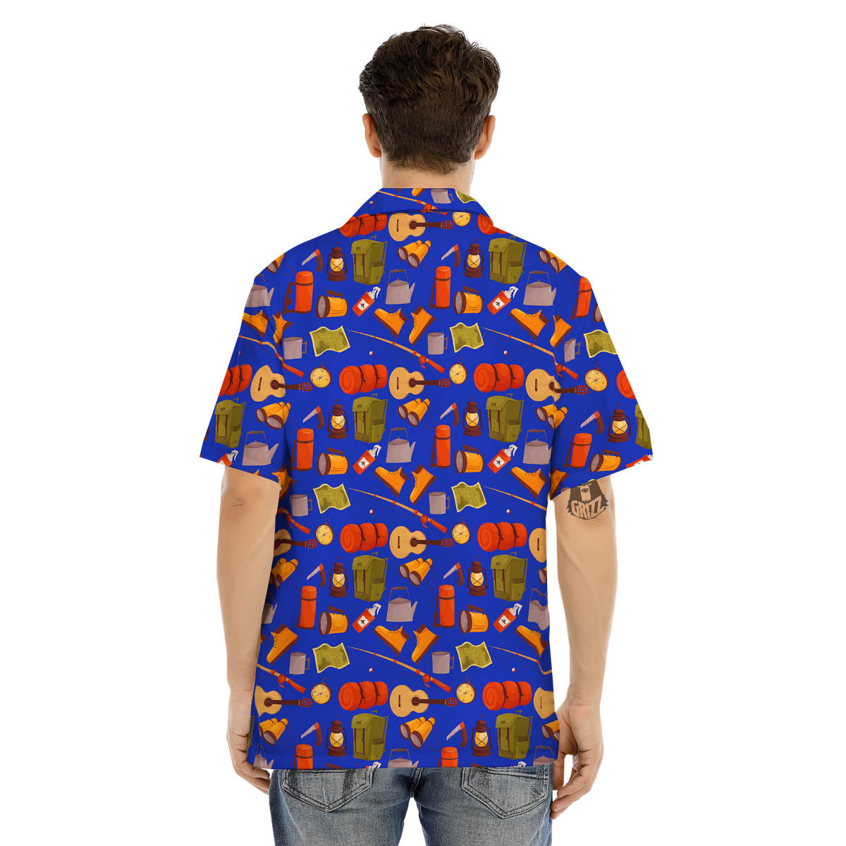 Picnic Camping Print Pattern Men's Hawaiian Shirt-grizzshop
