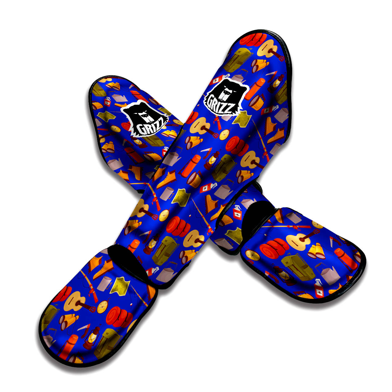 Picnic Camping Print Pattern Muay Thai Shin Guards-grizzshop