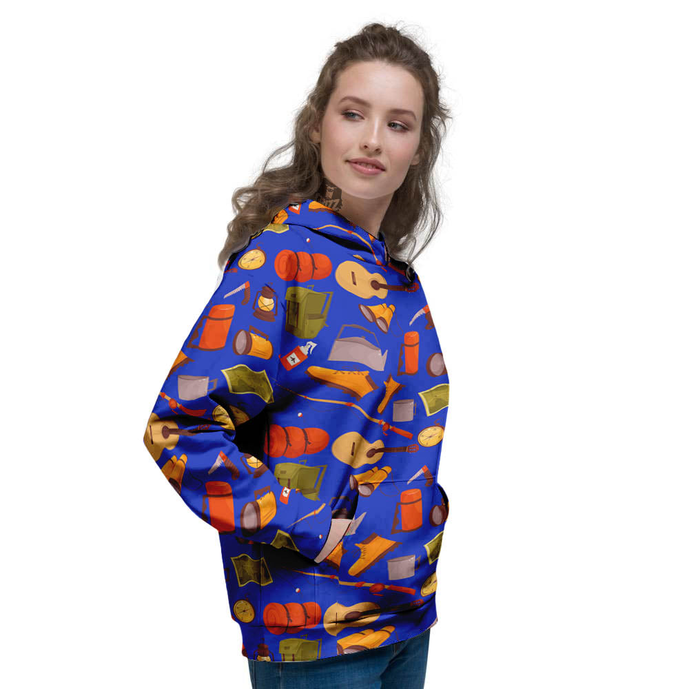 Picnic Camping Print Pattern Women's Hoodie-grizzshop