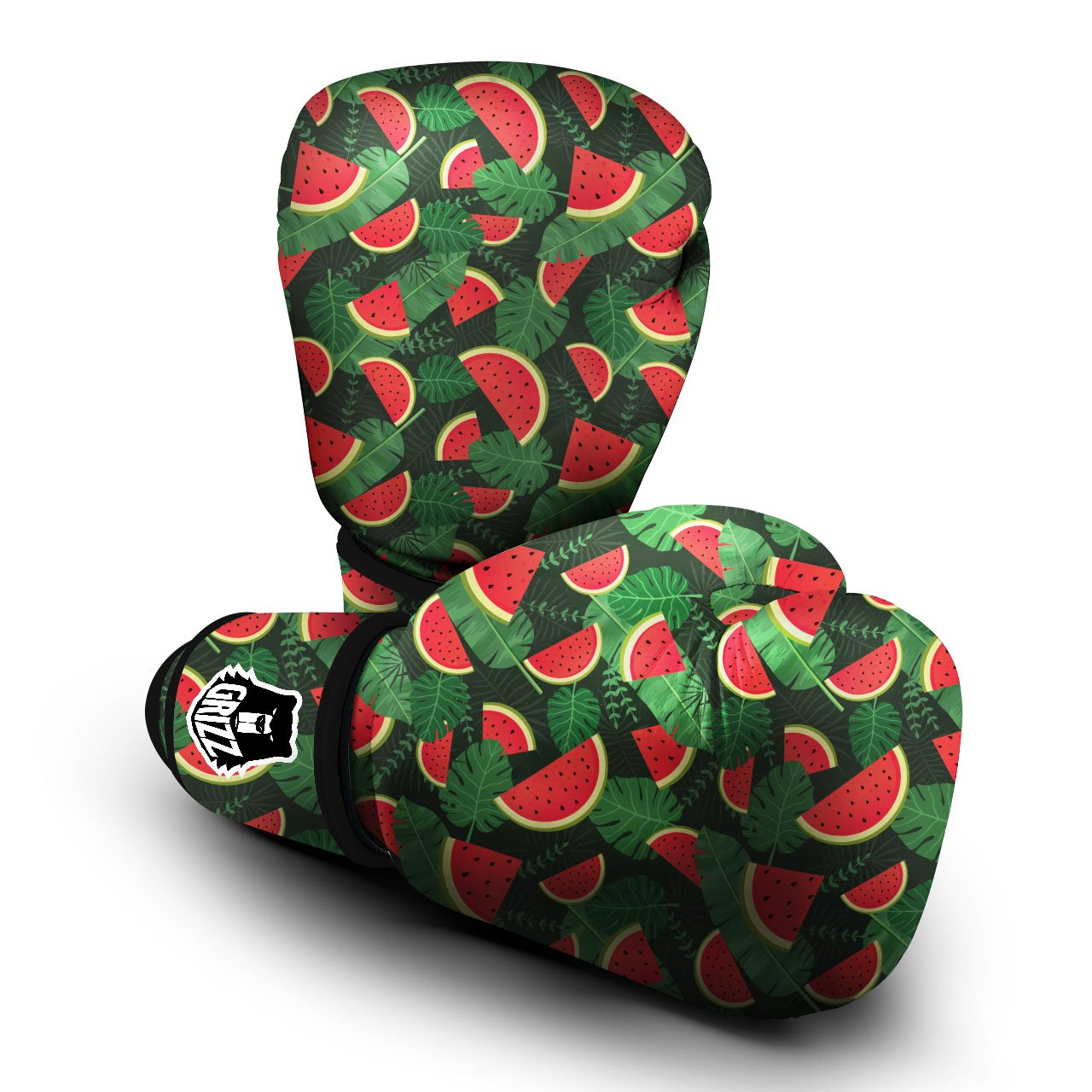Pieces Leaf Watermelon Print Pattern Boxing Gloves-grizzshop