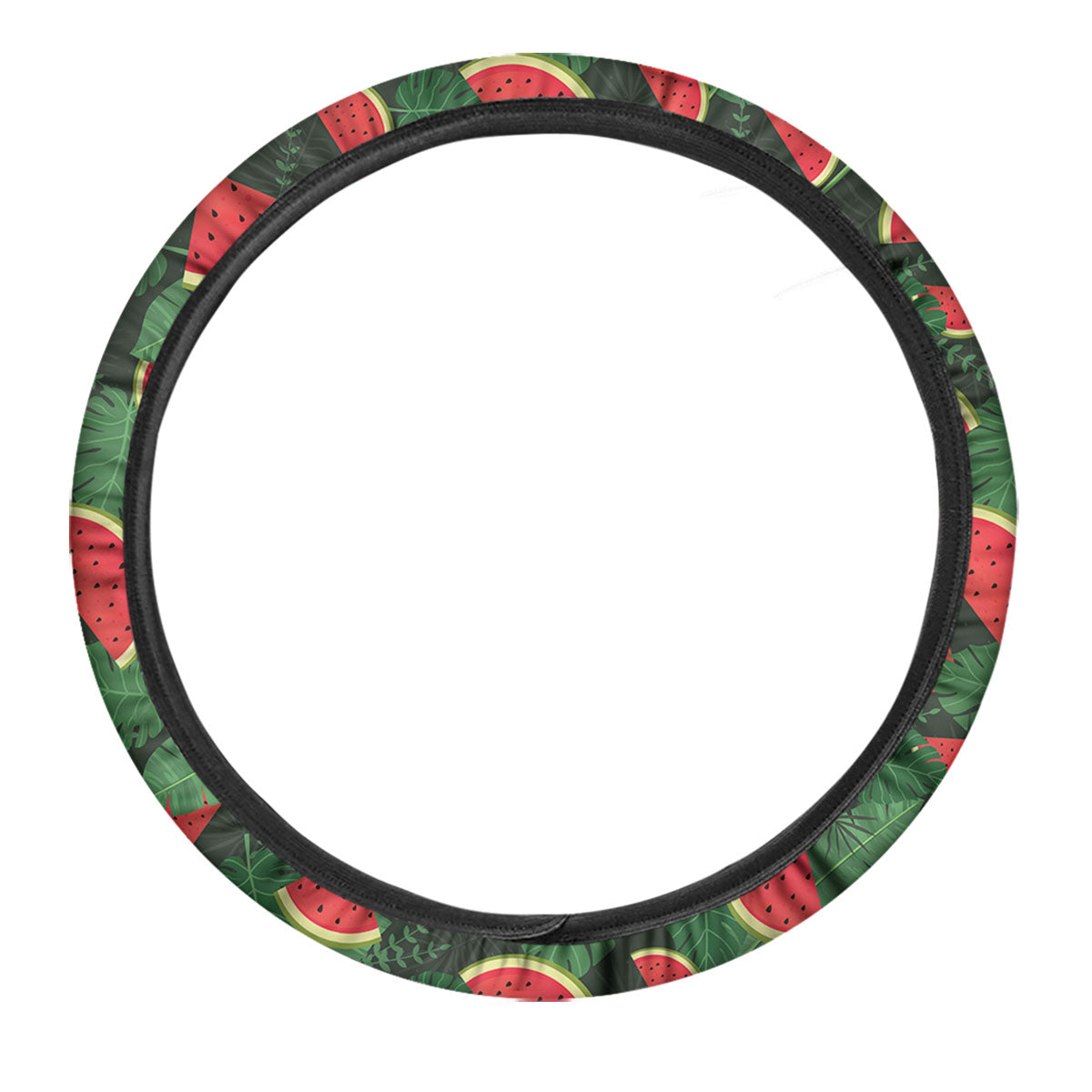 Pieces Leaf Watermelon Print Pattern Car Steering Wheel Cover-grizzshop