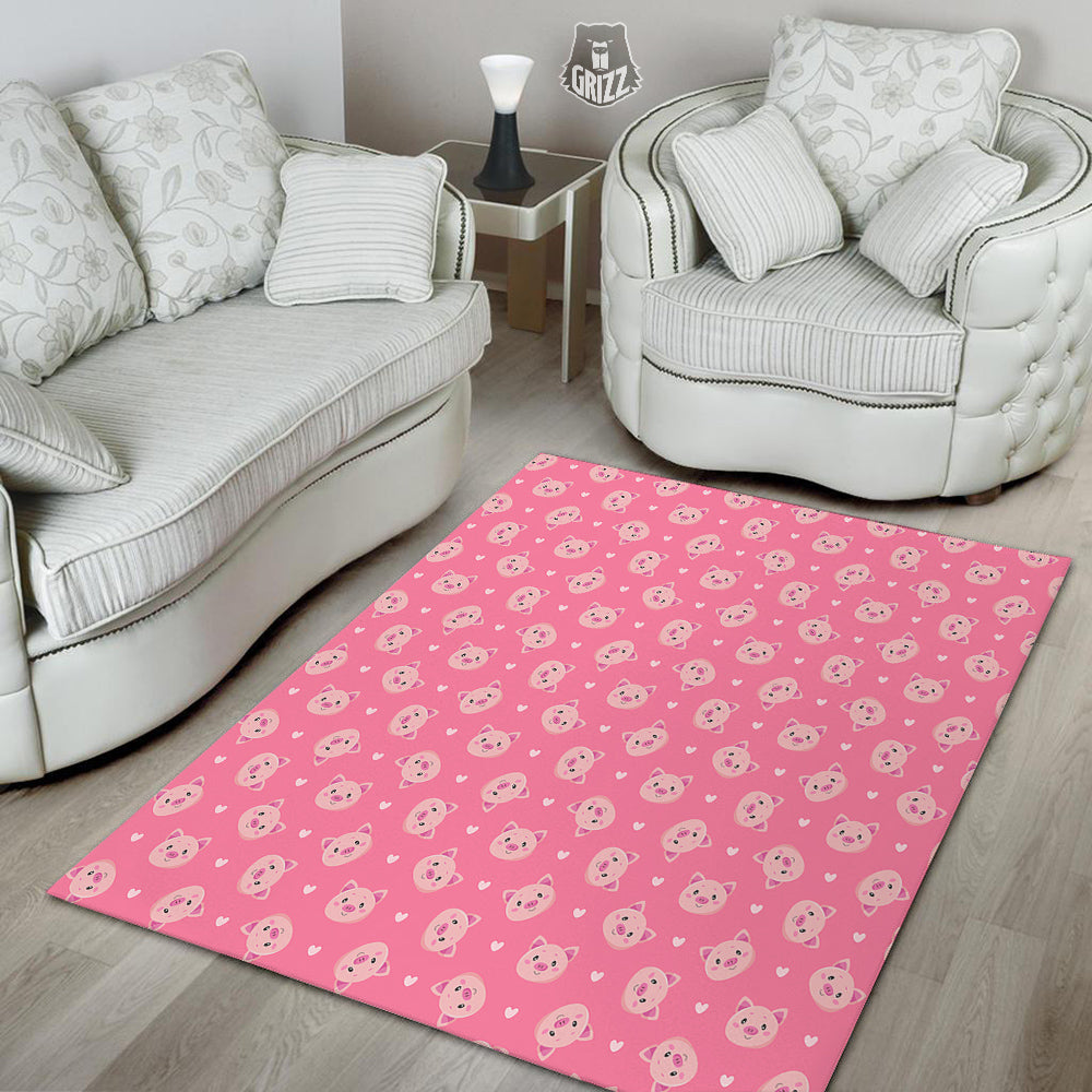 Pig Cute Cartoon Print Pattern Floor Mat-grizzshop