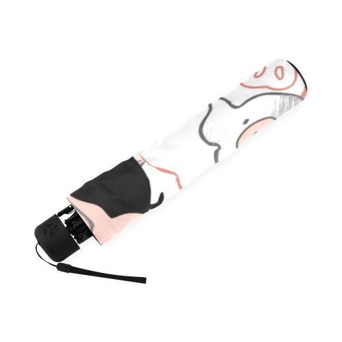 Pig Hand Drawn Pattern Print Foldable Umbrella-grizzshop