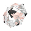 Pig Hand Drawn Pattern Print Foldable Umbrella-grizzshop