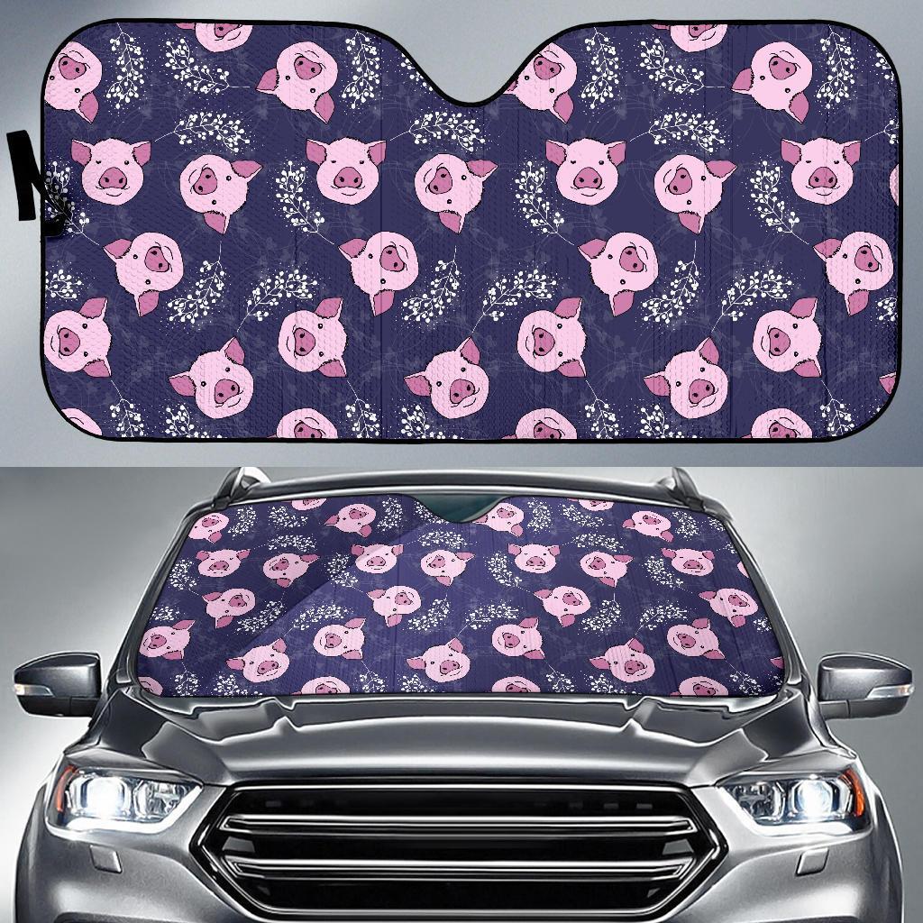 Pig Pattern Print Car Sun Shade-grizzshop