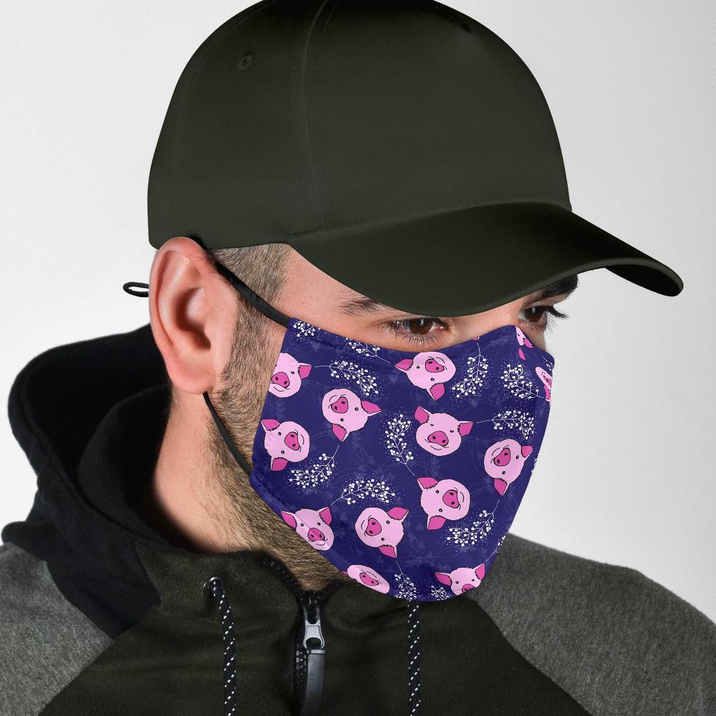Pig Pattern Print Face Mask-grizzshop