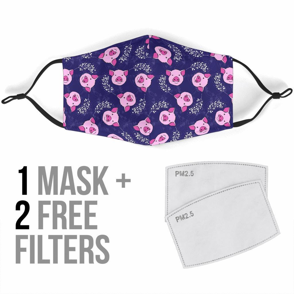 Pig Pattern Print Face Mask-grizzshop