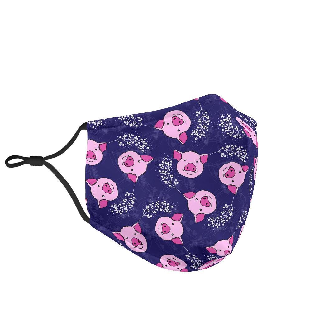 Pig Pattern Print Face Mask-grizzshop