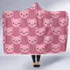 Pig Print Pattern Hooded Blanket-grizzshop