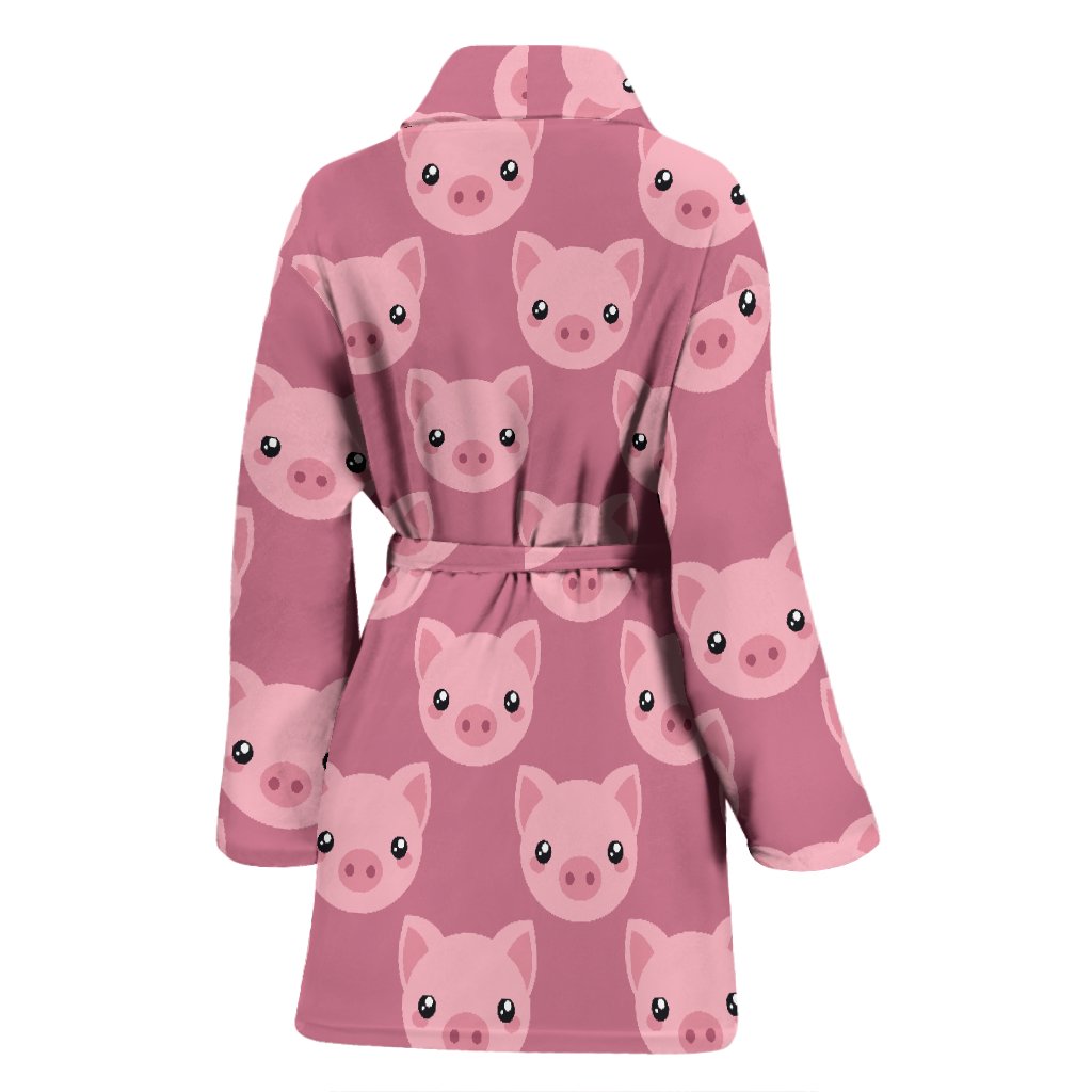 Pig Print Pattern Pattern Print Women Long Robe-grizzshop