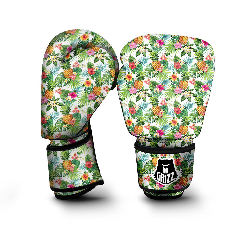 Pineapple Aloha Hawaiian Print Pattern Boxing Gloves-grizzshop