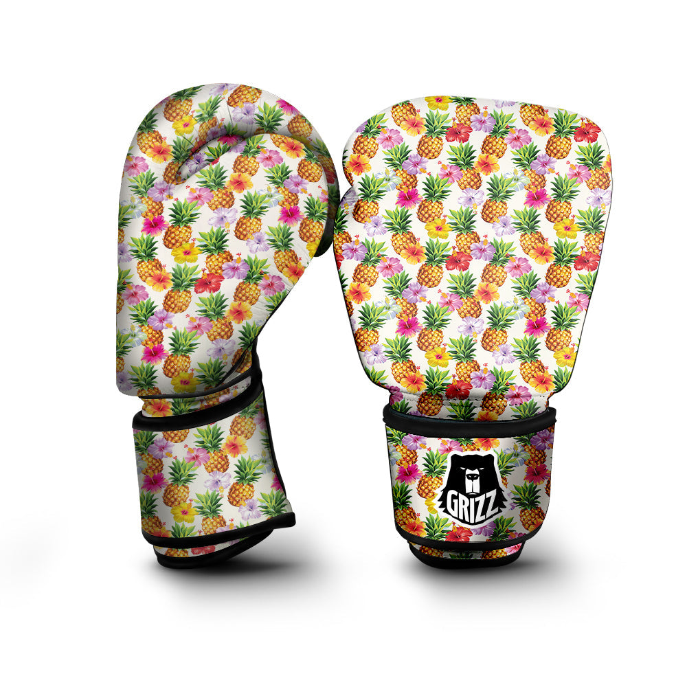 Pineapple Aloha Summer Print Pattern Boxing Gloves-grizzshop