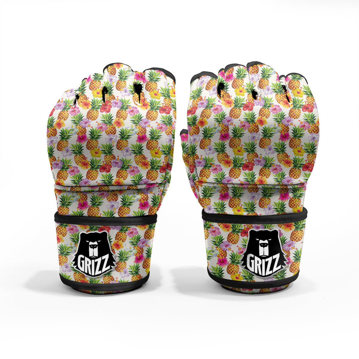 Pineapple Aloha Summer Print Pattern MMA Gloves-grizzshop