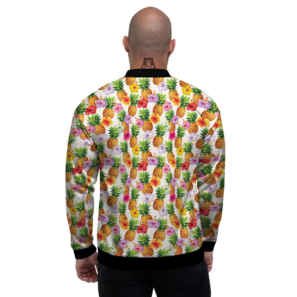 Pineapple Aloha Summer Print Pattern Men's Bomber Jacket-grizzshop