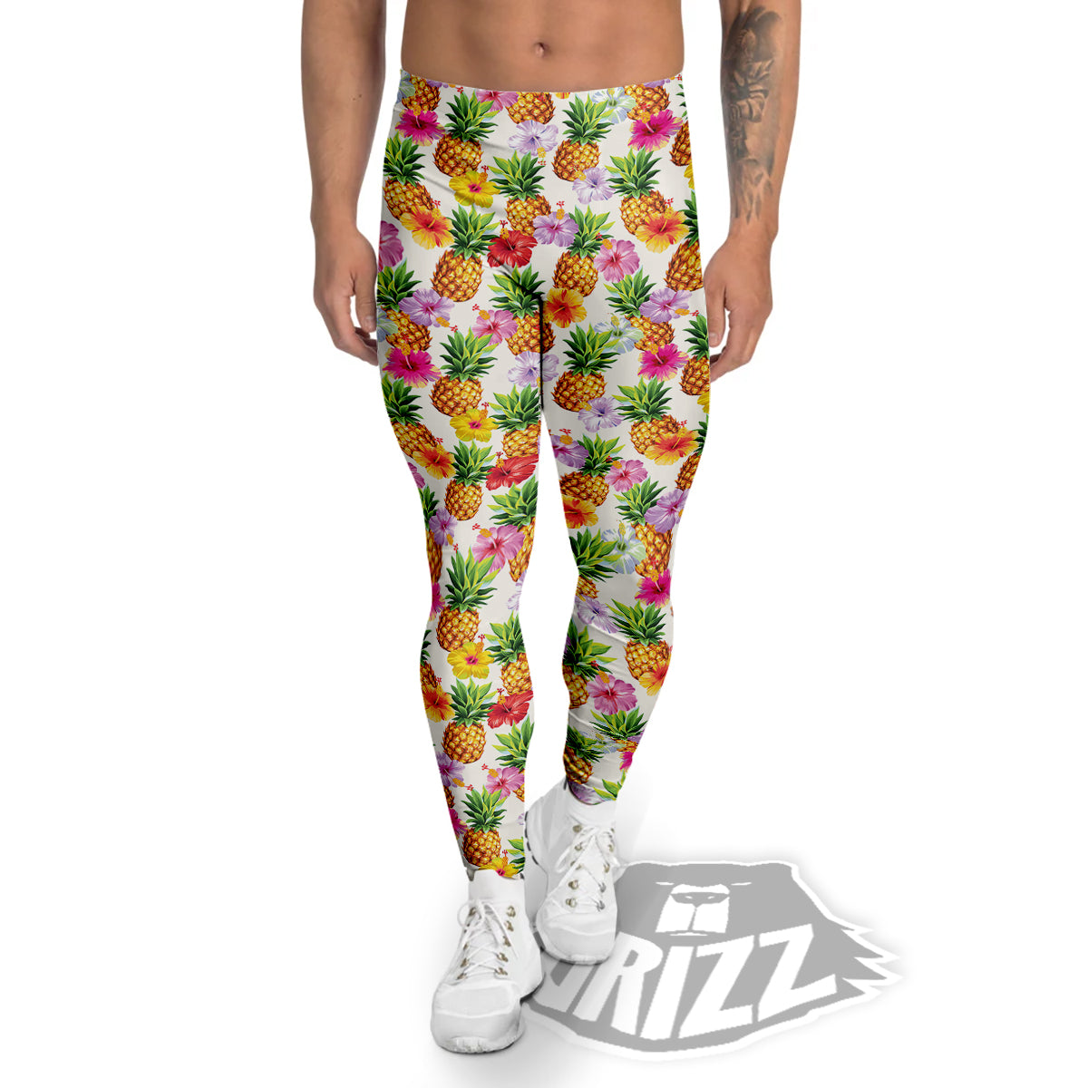 Pineapple Aloha Summer Print Pattern Men's Leggings-grizzshop