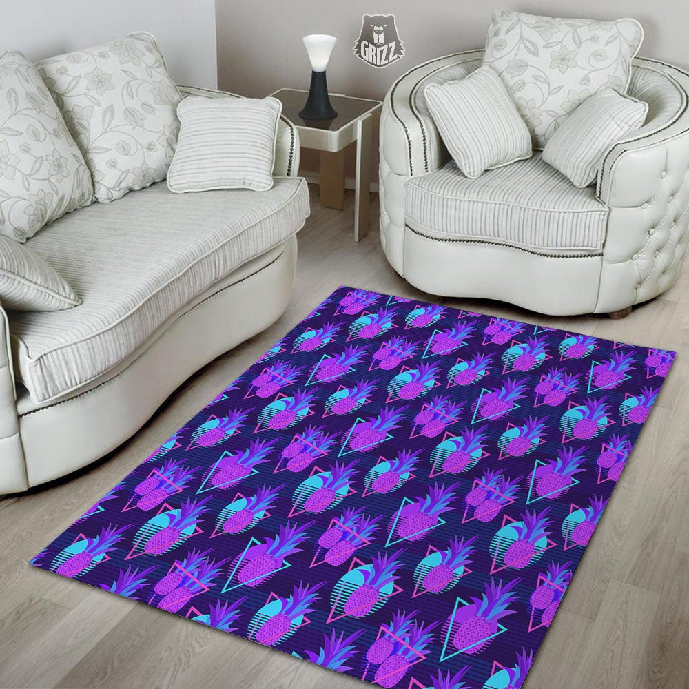 Pineapple EDM Purple Print Pattern Floor Mat-grizzshop