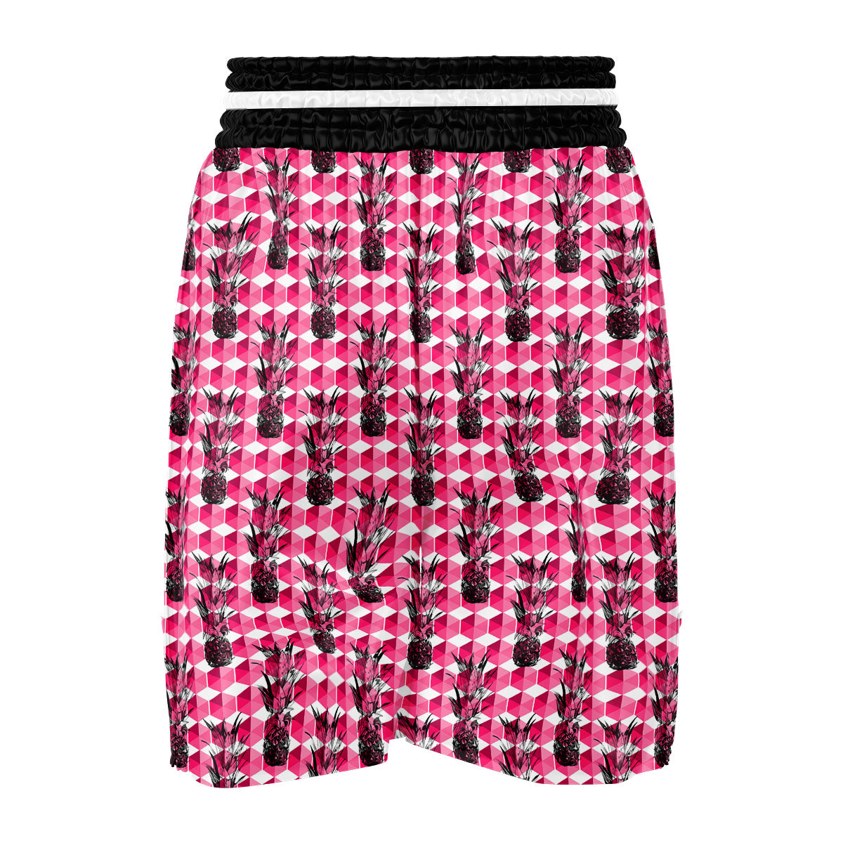 Pineapple Geometric Print Pattern Boxing Shorts-grizzshop