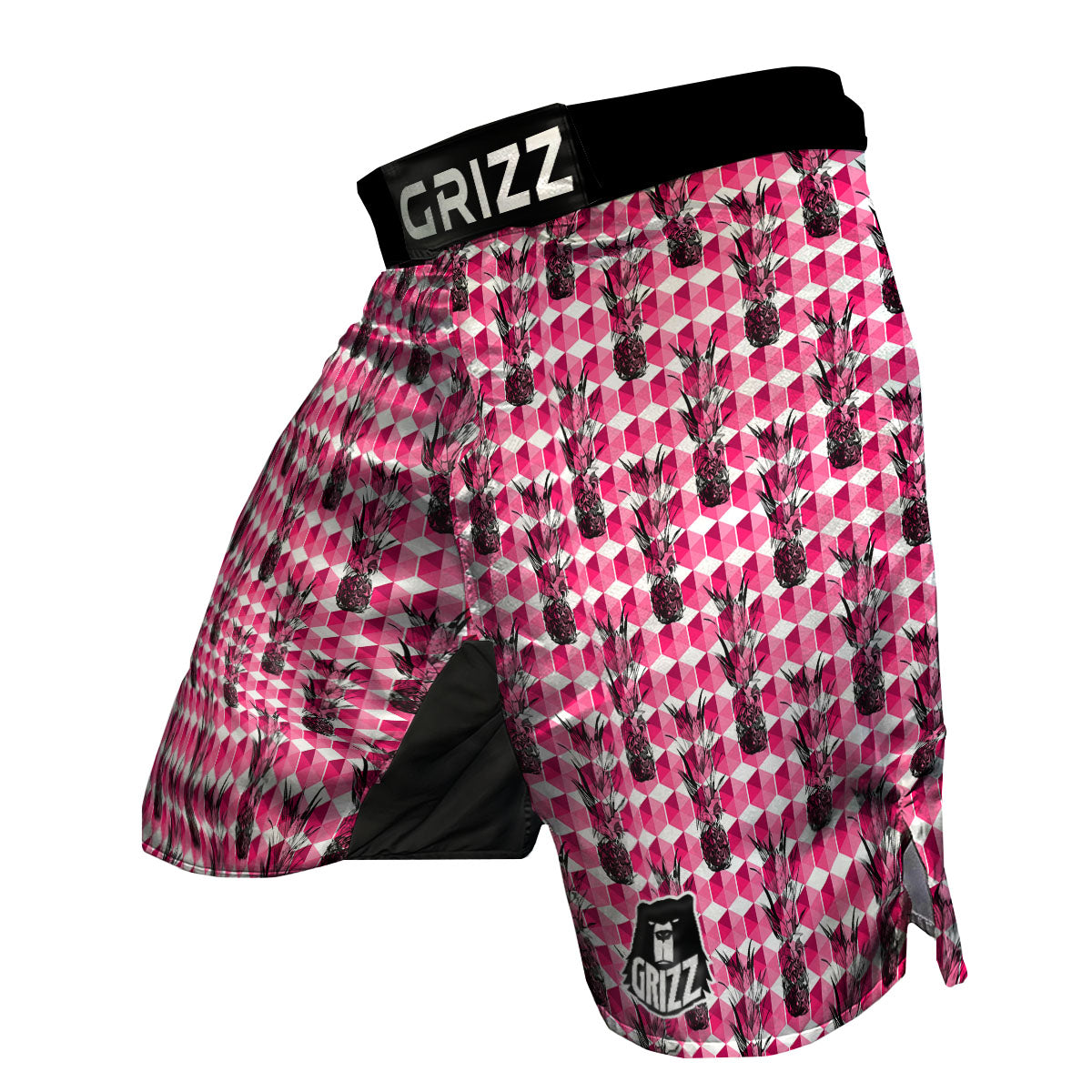 Pineapple Geometric Print Pattern MMA Shorts-grizzshop