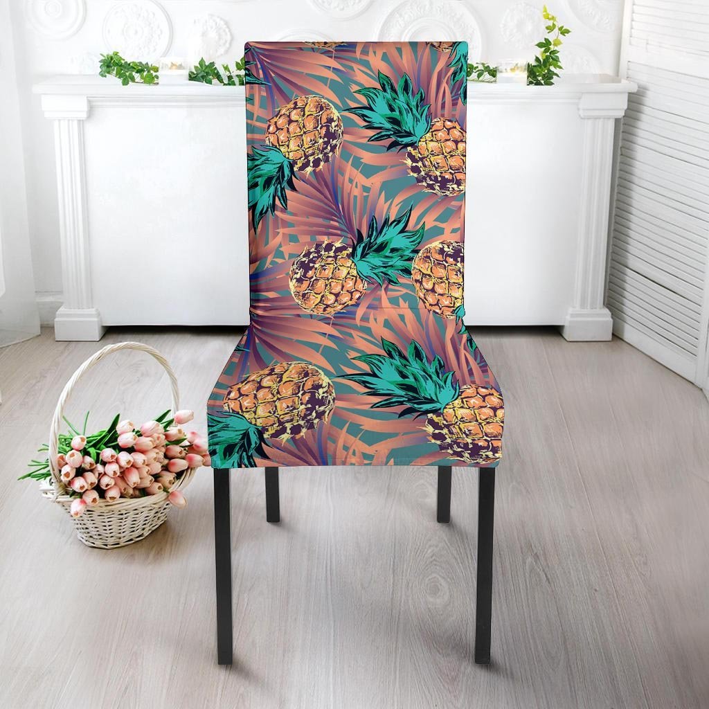 Pineapple Hawaiian Print Chair Cover-grizzshop