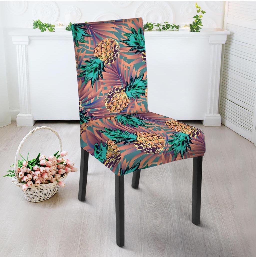 Pineapple Hawaiian Print Chair Cover-grizzshop