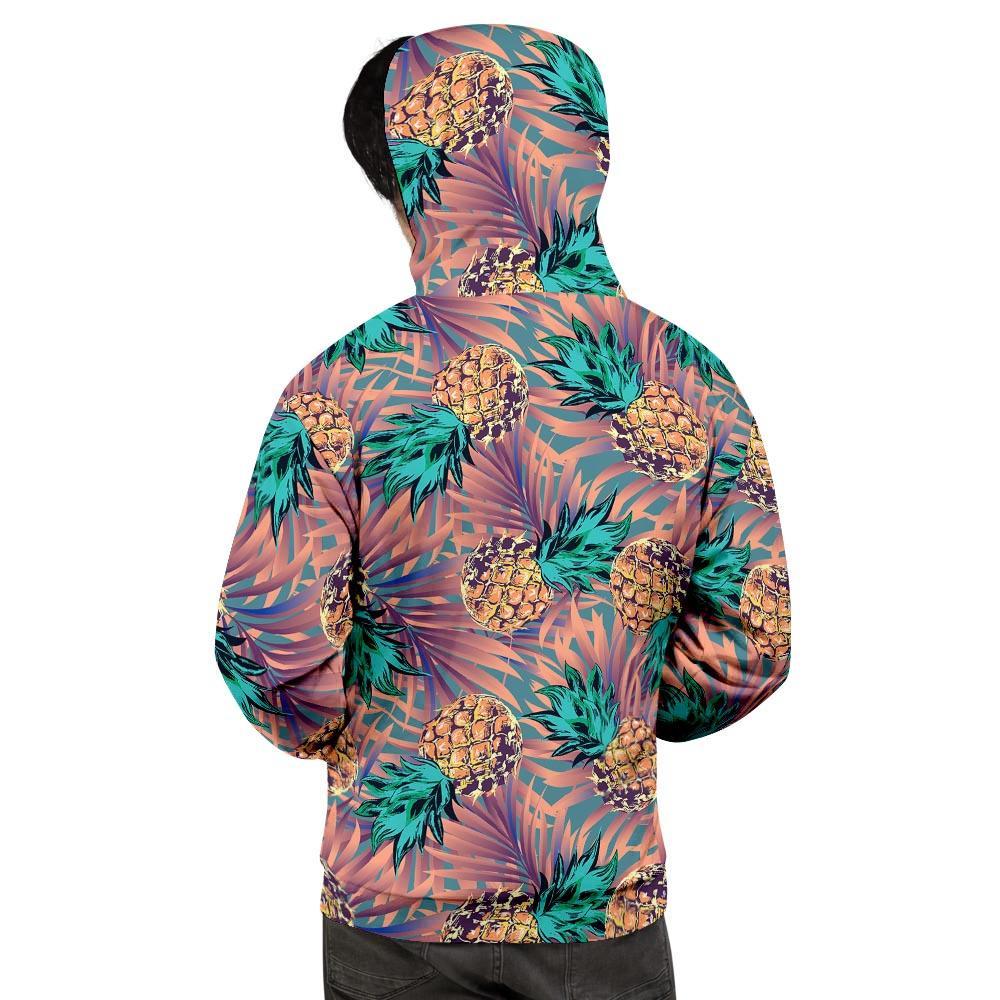 Pineapple Hawaiian Print Men's Hoodie-grizzshop