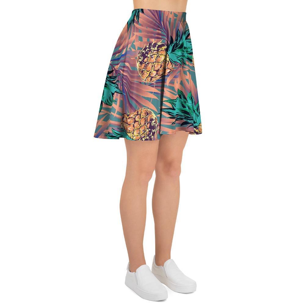 Pineapple Hawaiian Print Women's Skirt-grizzshop