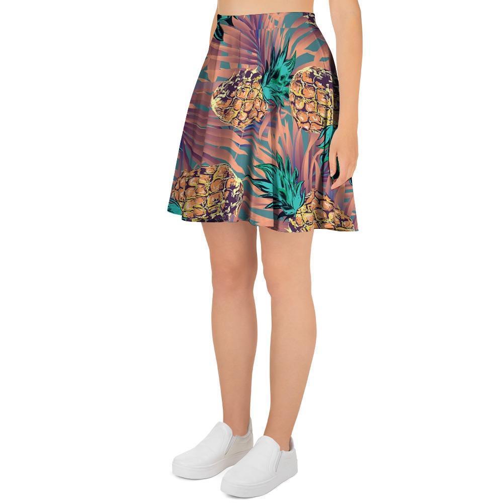 Pineapple Hawaiian Print Women's Skirt-grizzshop