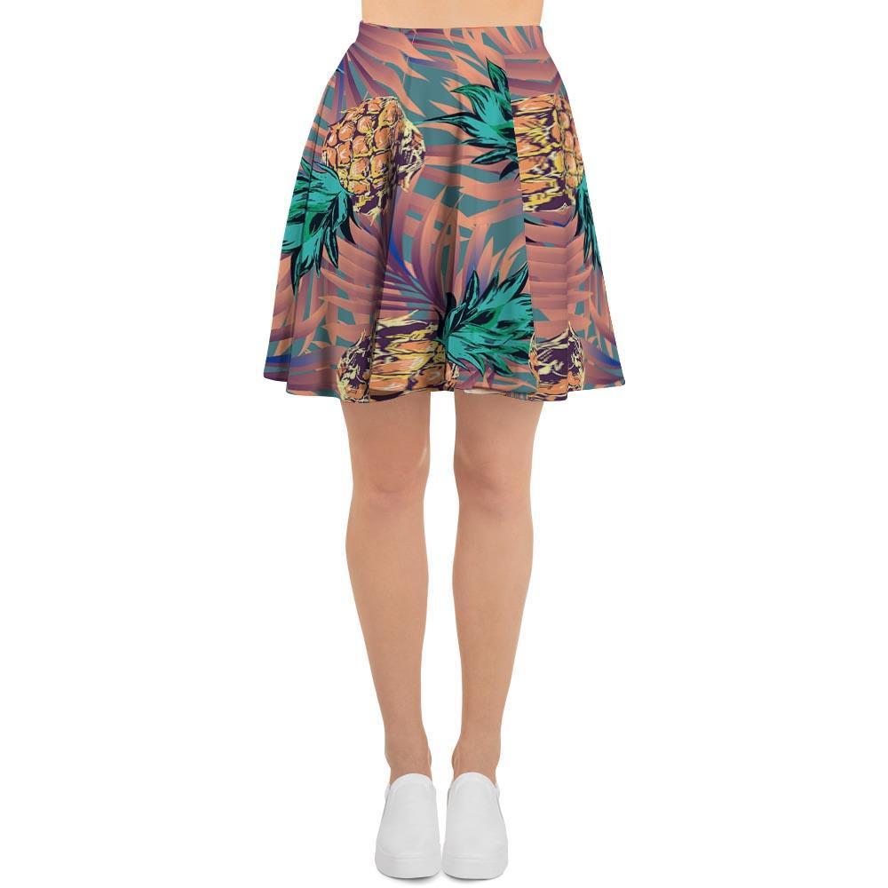 Pineapple Hawaiian Print Women's Skirt-grizzshop