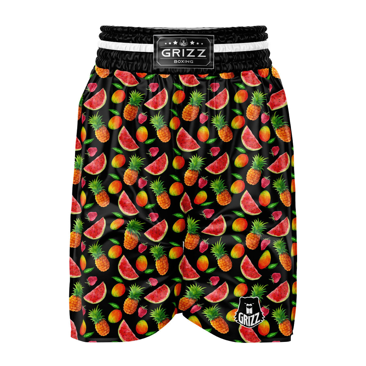 Pineapple Mix Fruit Print Pattern Boxing Shorts-grizzshop
