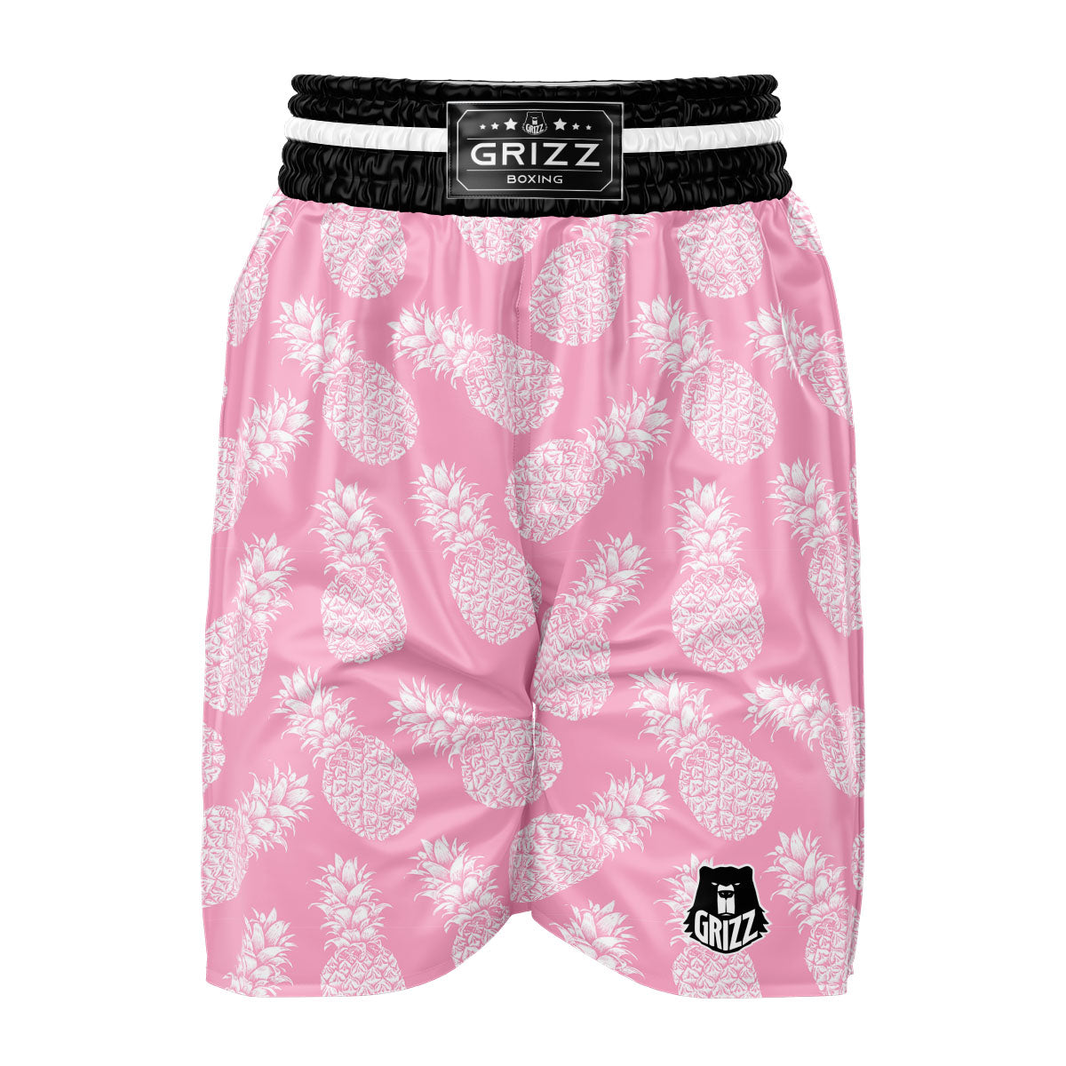 Pineapple Pink Print Pattern Boxing Shorts-grizzshop