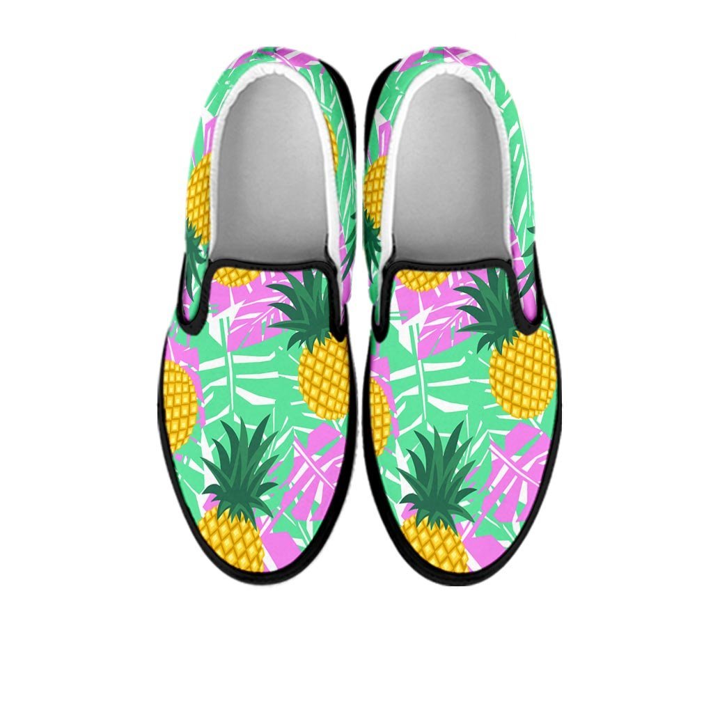 Pineapple Print Women's Slip On Sneakers-grizzshop