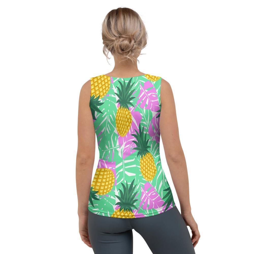 Pineapple Print Women's Tank Top-grizzshop