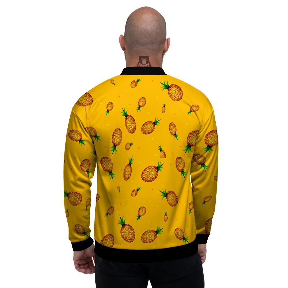 Pineapple Sand Beach Print Pattern Men's Bomber Jacket-grizzshop