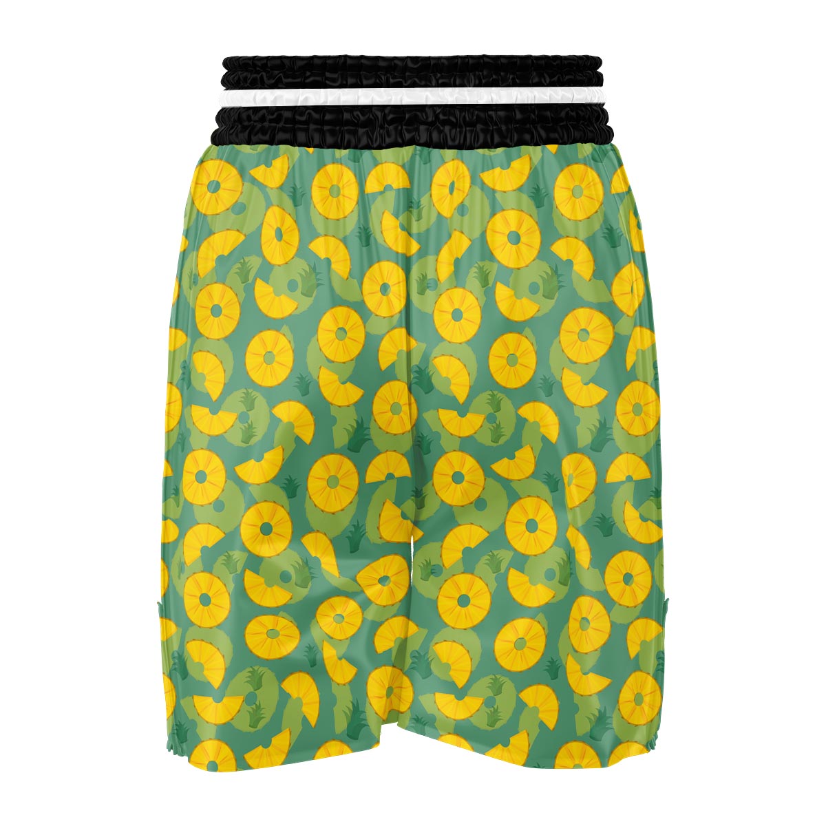 Pineapple Sliced Print Pattern Boxing Shorts-grizzshop