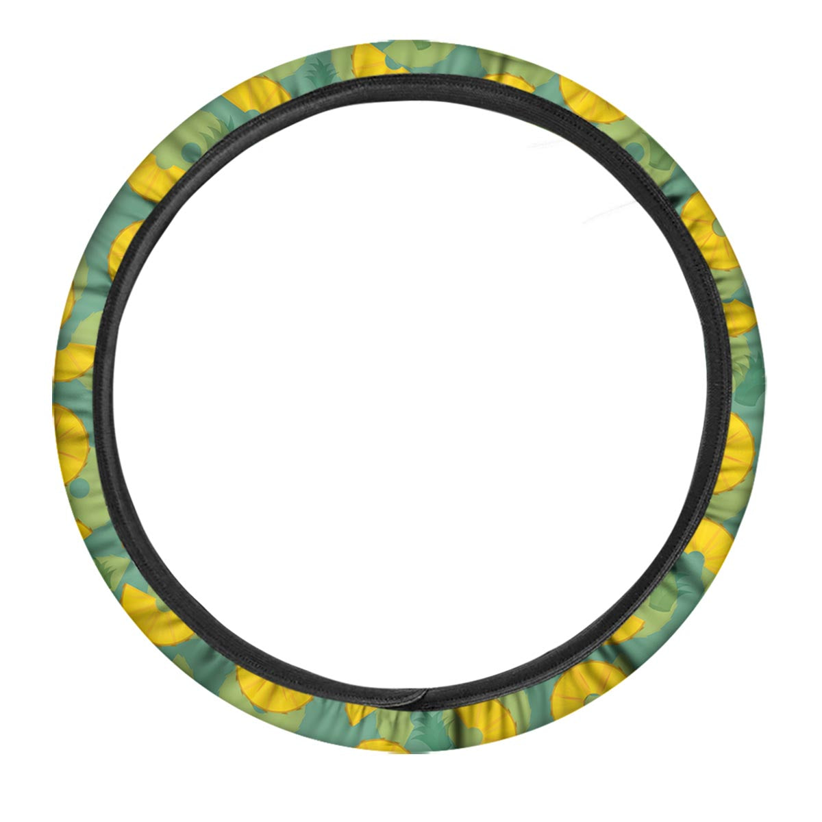 Pineapple Sliced Print Pattern Car Steering Wheel Cover-grizzshop