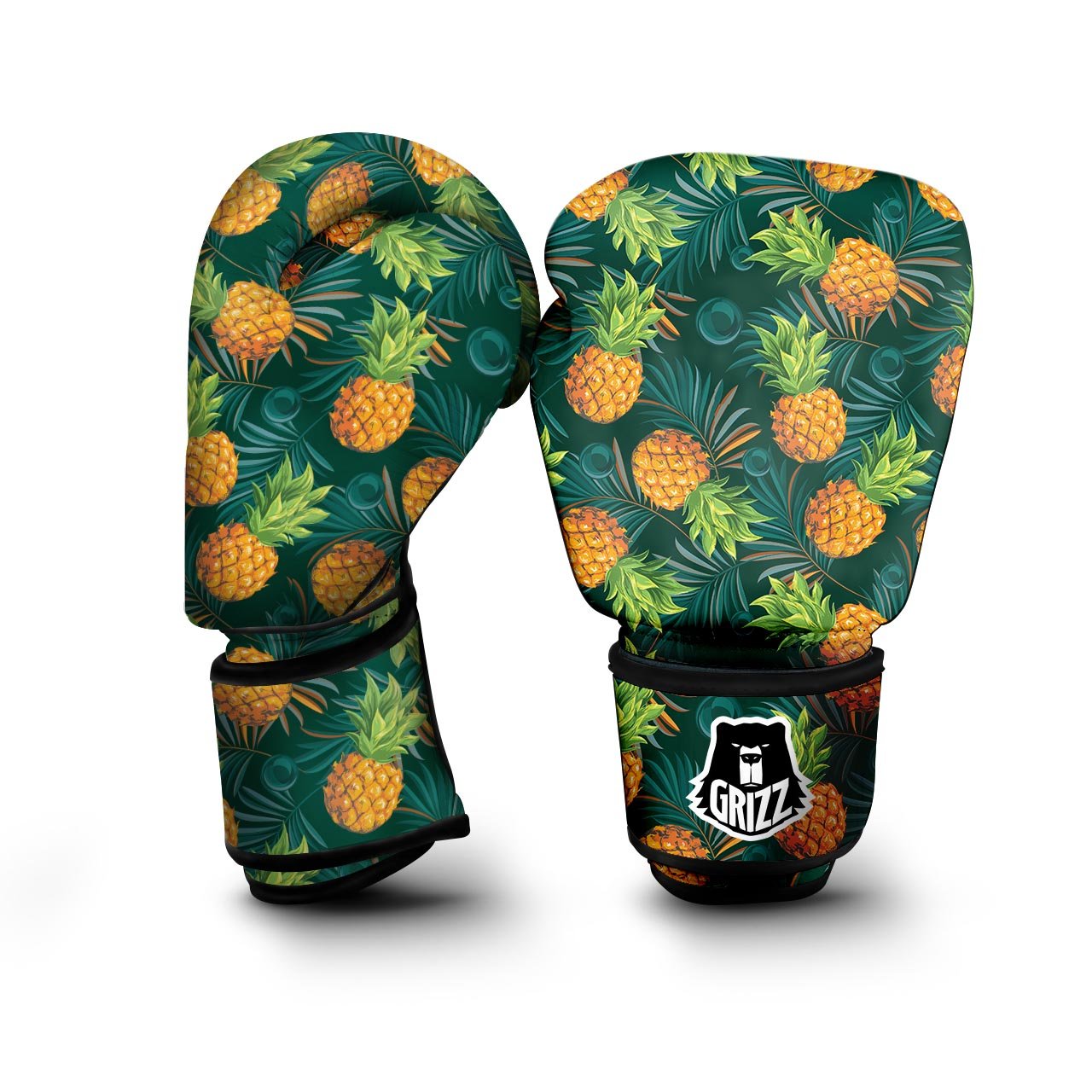 Pineapple Summer Print Pattern Boxing Gloves-grizzshop