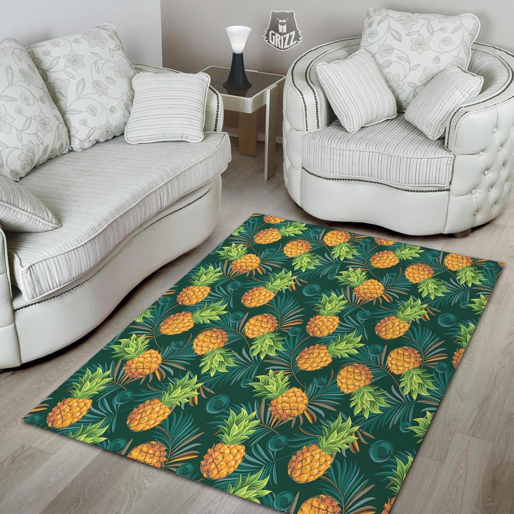 Pineapple Summer Print Pattern Floor Mat-grizzshop