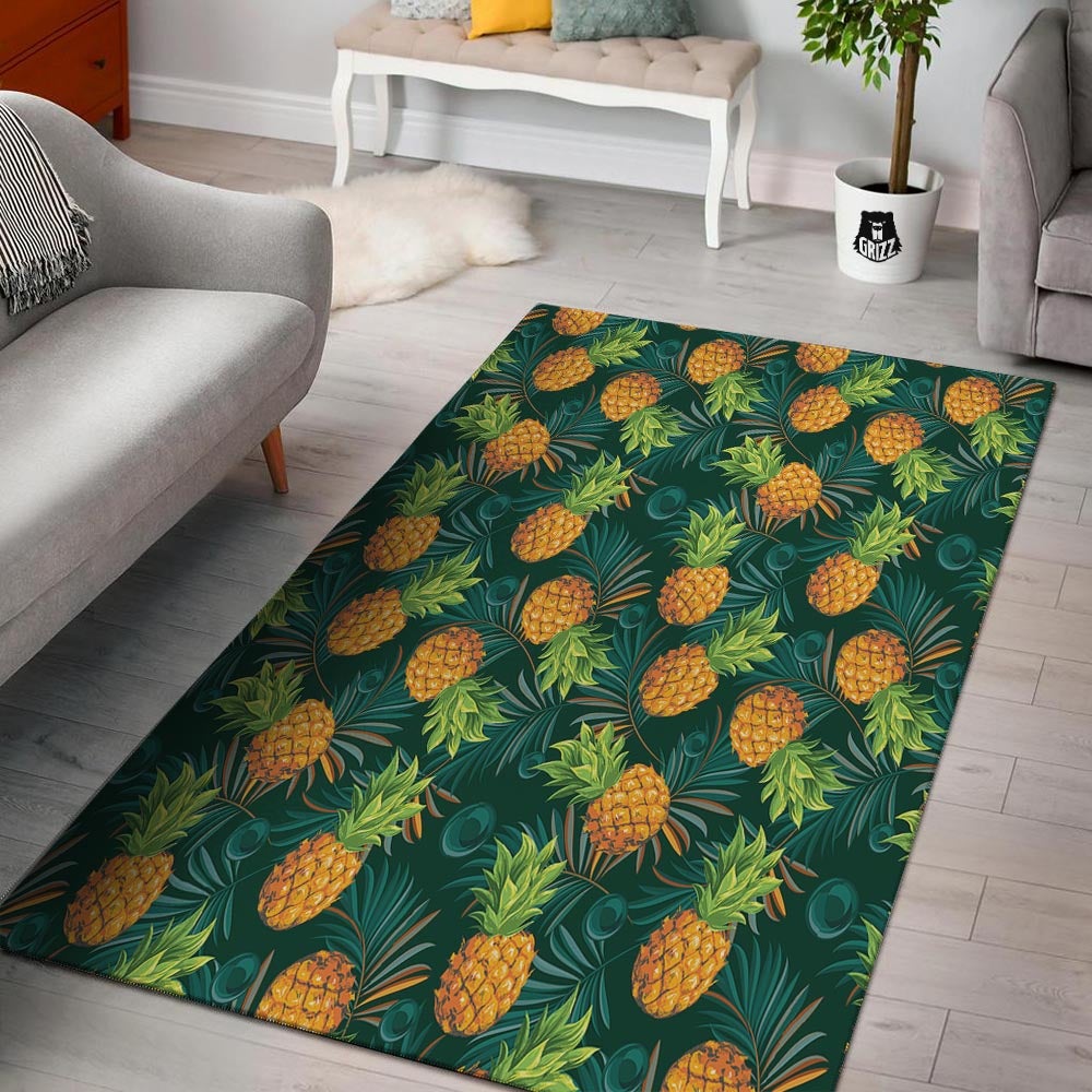 Pineapple Summer Print Pattern Floor Mat-grizzshop