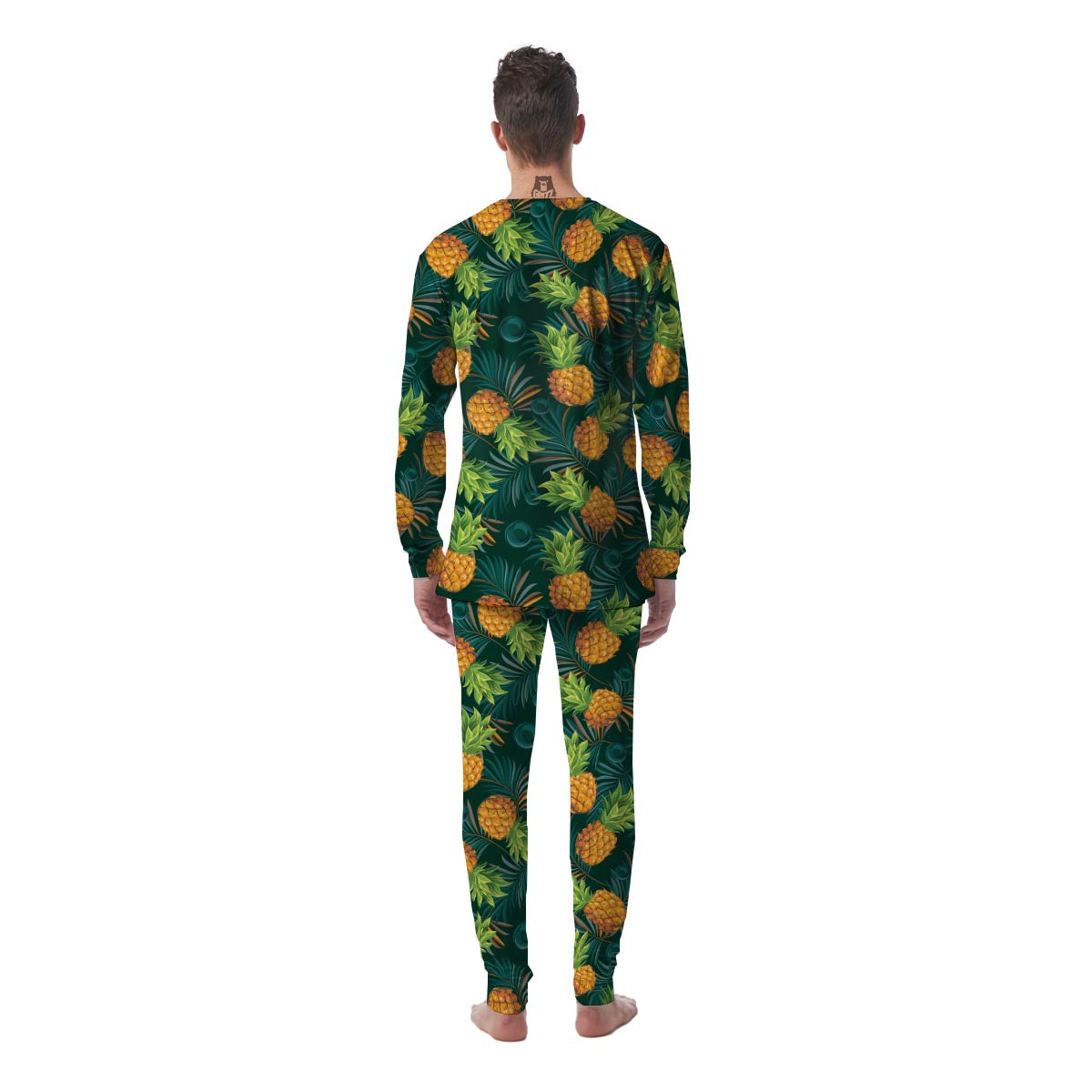 Pineapple Summer Print Pattern Men's Pajamas-grizzshop