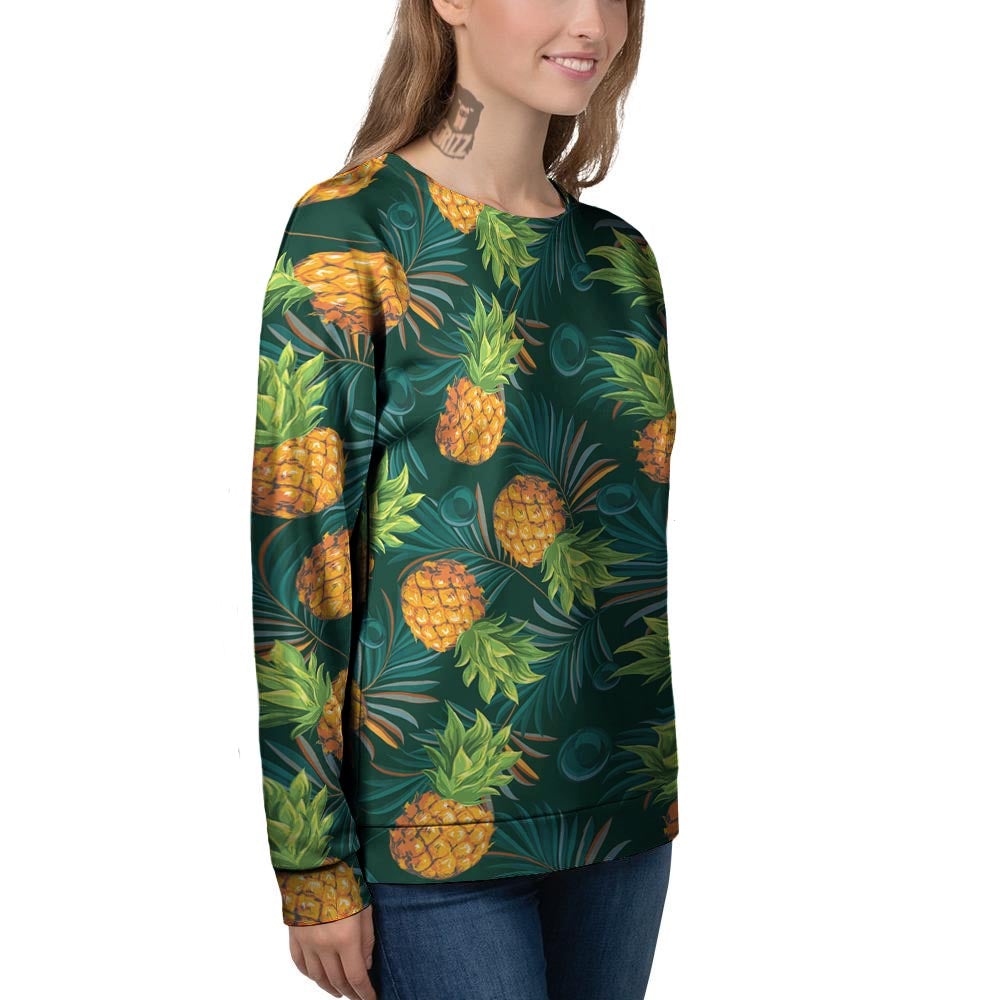 Pineapple Summer Print Pattern Women's Sweatshirt-grizzshop