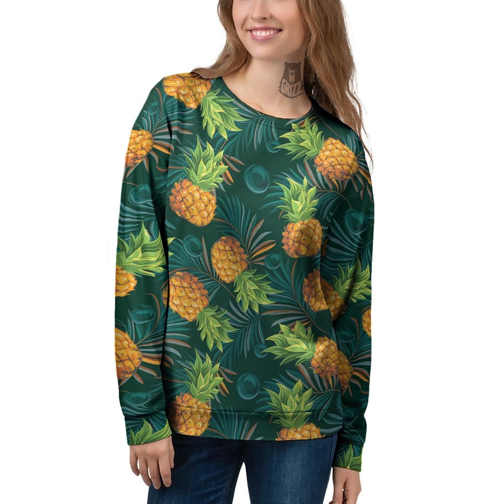 Pineapple Summer Print Pattern Women's Sweatshirt-grizzshop