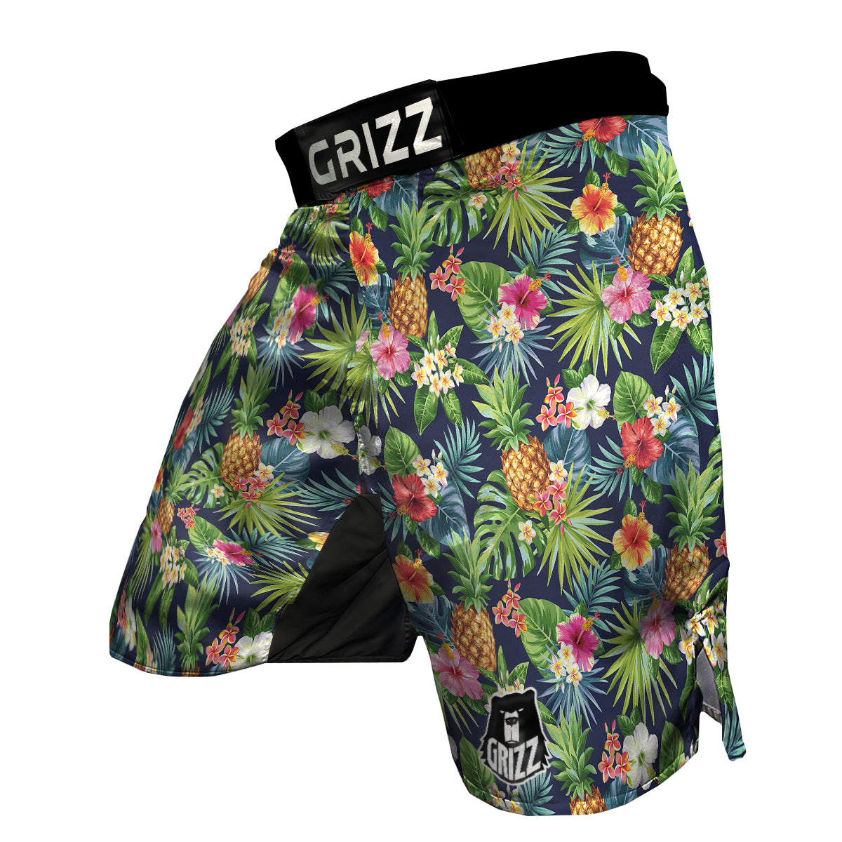 Pineapples Tropical Print Pattern Muay Thai Boxing Shorts main image 1