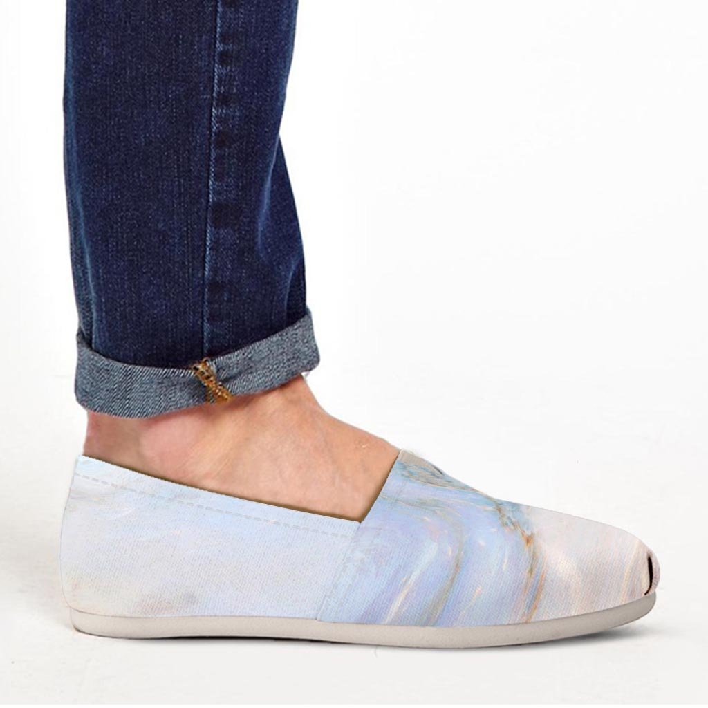 Pink Beige Marble Canvas Shoes-grizzshop