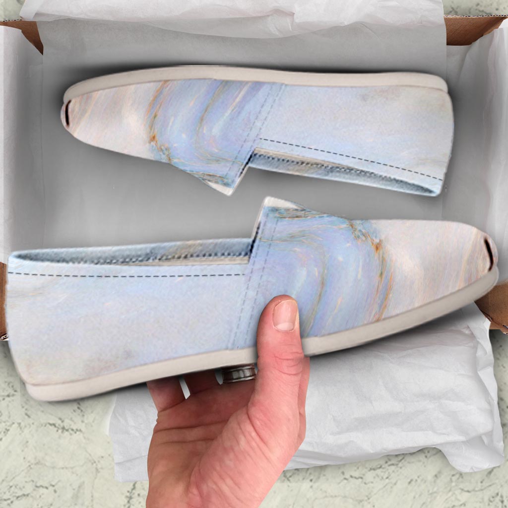 Pink Beige Marble Canvas Shoes-grizzshop