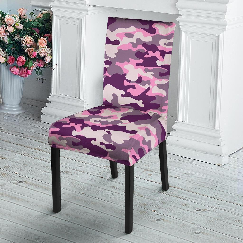 Pink Camouflage Print Chair Cover-grizzshop